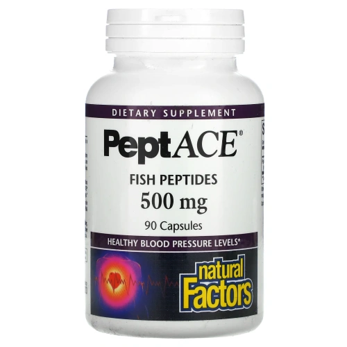 Natural Factors, пептиды рыбы, 500 мг, 90 Капсул