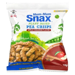 Hot Kid, Mum-Mum Snax, Baked Pea Snacks, For Ages 24 Months+, Apple Cinnamon,  5 Pouches, 1.76 oz (50 g)