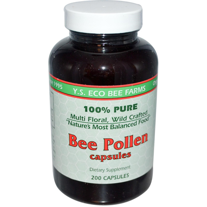 Y.S. Eco Bee Farms, Пчелиная пыльца, 200 капсул