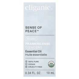 Cliganic, Sense of Peace ™, органическое эфирное масло ладана, 10 мл (0,34 жидк. Унции)