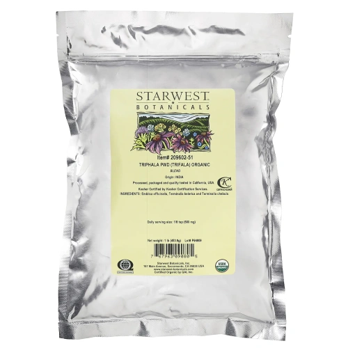 Starwest Botanicals,  Порошковая смесь органической трифалы, 1 фунт (453,6 г)