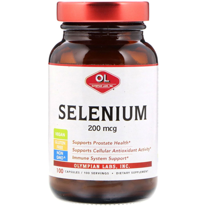 Olympian Labs, Selenium, 200 mcg , 100 Capsules