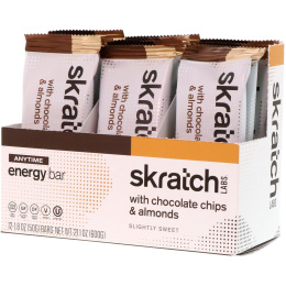 SKRATCH LABS, Anytime Energy Bar, Chocolate Chips & Almonds, 12 Bars, 1.80 oz (50 g) Each