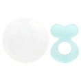 Nuby, Силиконовый прорезыватель для зубов, Teethe-eez, для детей от 3 месяцев, цвет морской волны, набор из 2 предметов
