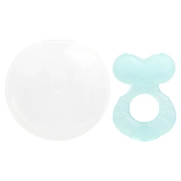 Nuby, Силиконовый прорезыватель для зубов, Teethe-eez, для детей от 3 месяцев, цвет морской волны, набор из 2 предметов