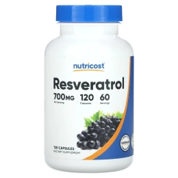 Nutricost, ресвератрол, 700 мг, 120 капсул (350 мг в 1 капсуле)