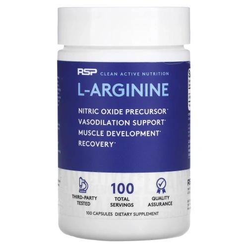 RSP Nutrition, L-Arginine, Nitric Oxide Precursor, 750 mg, 100 Capsules