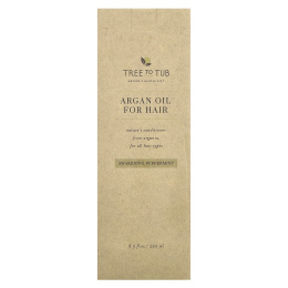 Tree To Tub, кондиционер с аргановым маслом, для всех типов волос, бодрящая перечная мята, 250 мл (8,5 жидк. унции)