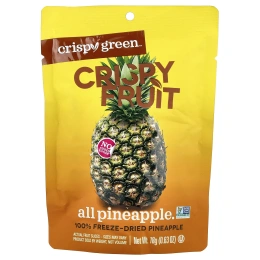 Crispy Green, Crispy Fruit, полностью ананасовый продукт, 4 пакетика по 18 г (0,63 унции)