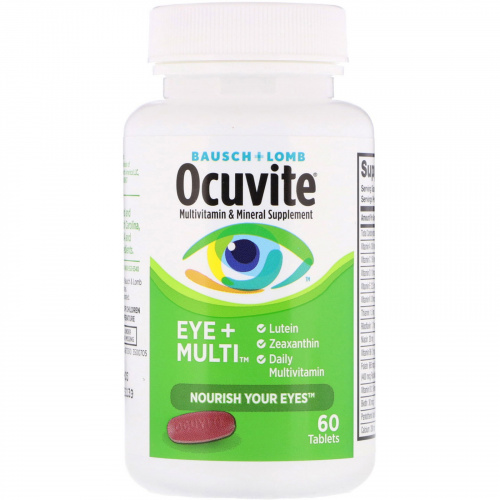 Bausch & Lomb, Глаза + мультивитамин, 60 таблеток