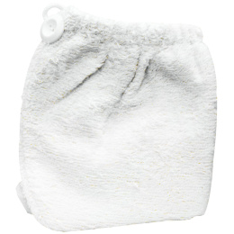 Bass Brushes, Супер впитывающее полотенце для волос, Белое, 1 штука