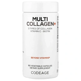 Codeage, Multi Collagen+, 180 растительных капсул