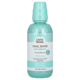 GuruNanda, ополаскиватель для полости рта, без спирта, дикая мята, 473 мл (16 жидк. унций)