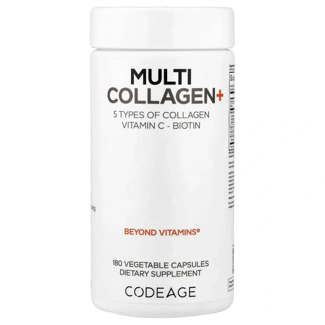 Codeage, Multi Collagen+, 180 растительных капсул
