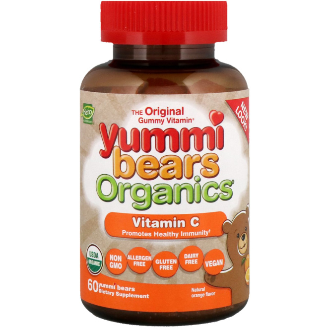 Hero Nutritional Products, Yummi Bears Organics, витамин C, 60 вкусных мишек