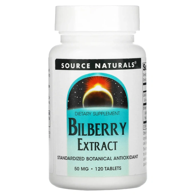 Source Naturals, Экстракт черники, 50 мг, 120 таблеток