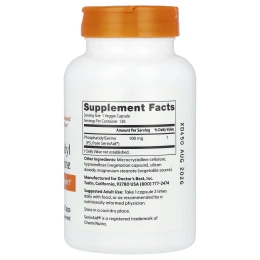 Doctor's Best, Фосфатидилсерин с SerinAid, 100 мг, 120 вегетарианских капсул