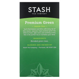 Stash Tea, Green Tea, Green Tea, Premium Green, 20 чайных пакетиков, 40 г (1,4 унции)