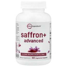 Micro Ingredients, Saffron+ Advanced, 60 вегетарианских капсул