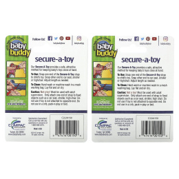 Baby Buddy, Secure-A-Toy, для детей от 4 месяцев, черный, белый и коричневый/оливковый, 4 ремешка