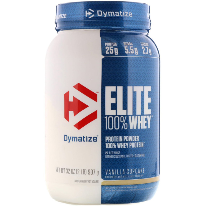 Dymatize Nutrition, Elite, 100-ный Сывороточный Протеин, Ванильный Кекс, 32 унции (907 г)