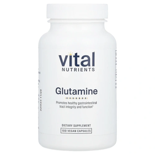 Vital Nutrients, глутамин, 100 веганских капсул