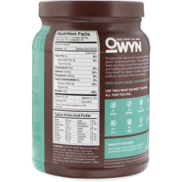 OWYN, Protein 100% Plant-Based Powder, Dark Chocolate, 1.2 lb (539 g)