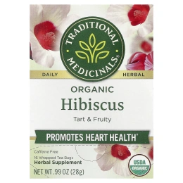 Traditional Medicinals, органический гибискус, без кофеина, 16 чайных пакетиков, 28 г (0,99 унции)