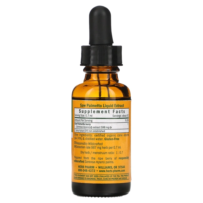 Herb Pharm, Со пальметто, 1 жидкая унция (29.6 мл)
