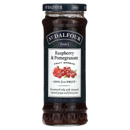 St. Dalfour, Deluxe, джем из красной малины и граната, 284 г (10 унций)