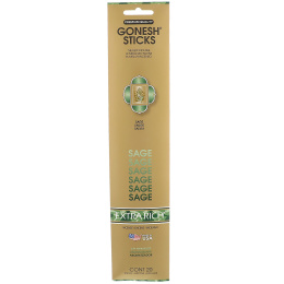 Gonesh, Extra Rich Incense Sticks, Sage, 20 Sticks