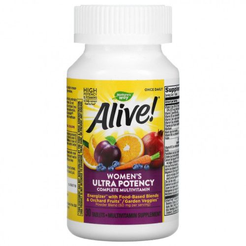 Nature's Way, Alive! Women's Ultra Potency Complete Multi-Vitamin, 30 Tablets