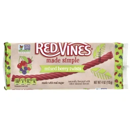 Red Vines, Солодка, Made Simple, ягодное ассорти, 113 г (4 унции)