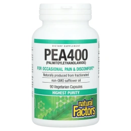 Natural Factors, PEA400, 90 вегетарианских капсул