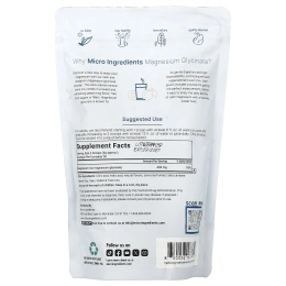 Micro Ingredients, глицинат магния в порошке, со вкусом персика, 340 г (12 унций)
