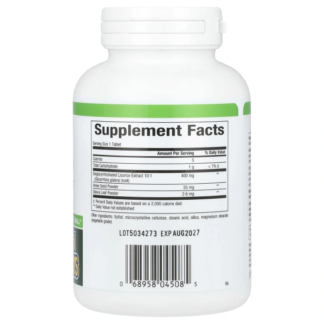 Natural Factors, Глицирризинат корня солодки, 90 жевательных таблеток