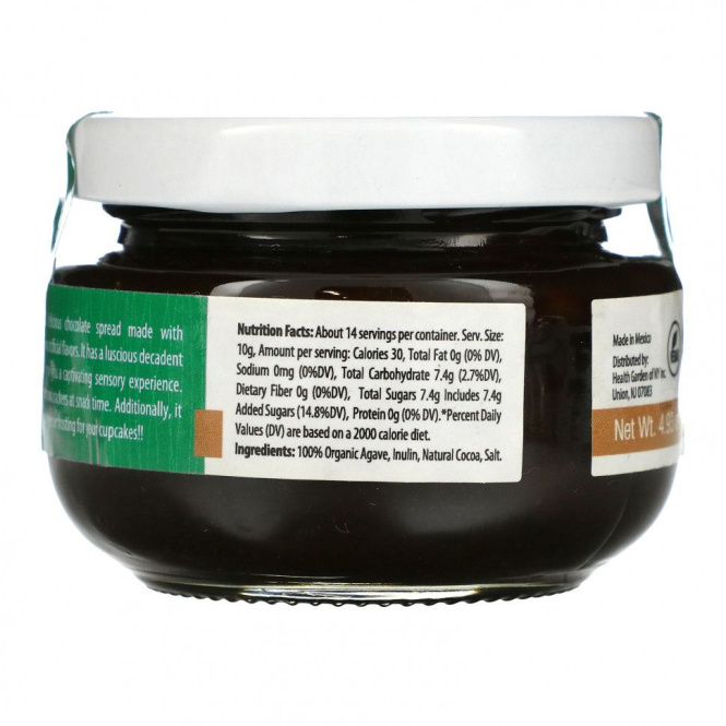 Health Garden, Agave Spread, Шоколад, 4,93 унции (140 г)
