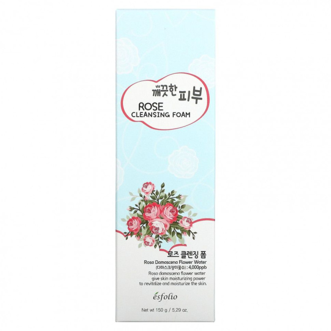 Esfolio, Rose Cleansing Foam, 5.29 oz (150 g)