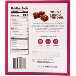 One Brands, Батончик One, соленая карамель, 12 батончиков по 2,12 унции (60 г)