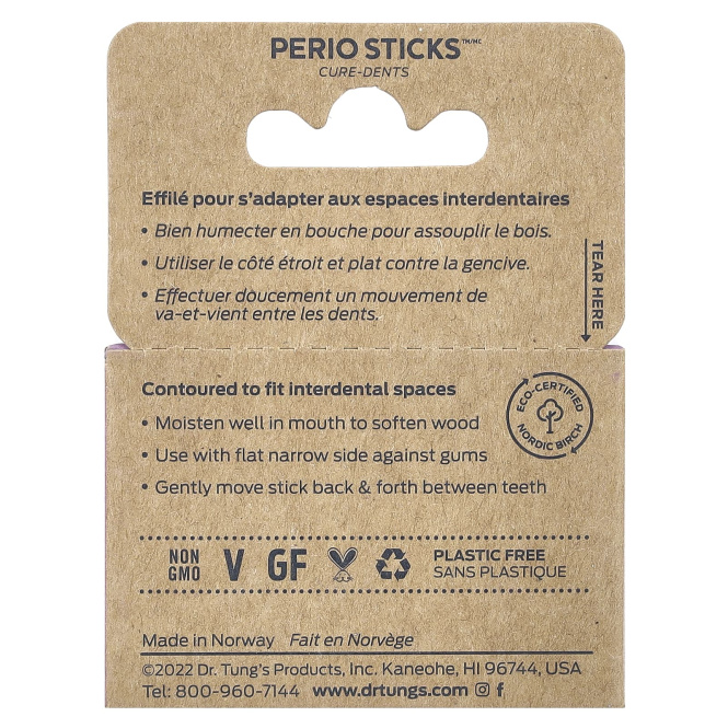 Dr. Tung's, Perio Sticks ™, X-Thin, 100 шт.