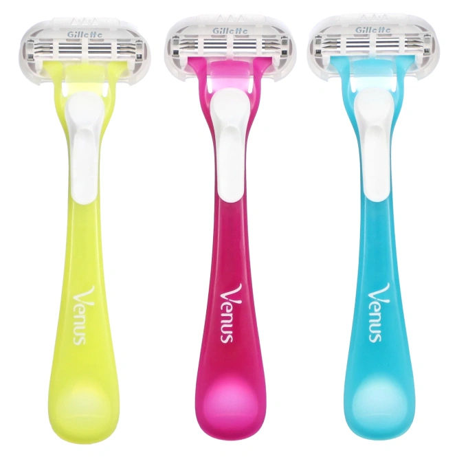 Gillette, Venus, одноразовый бритвенный станок, тропический аромат, 3 станка