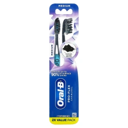 Oral-B, Угольная зубная щетка Pro-Flex, средний размер, 2 шт. В упаковке