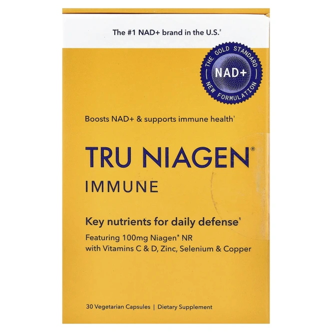 Tru Niagen, Immune, 30 вегетарианских капсул