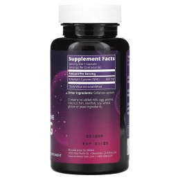 MRM Nutrition, Nac, N-ацетил-L-цистеин, 600 мг, 60 веганских капсул