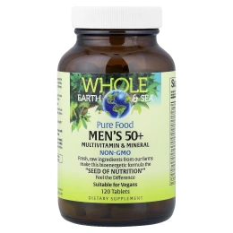 Natural Factors, Whole Earth & Sea®, мультивитамины и минералы для мужчин старше 50 лет, 120 таблеток