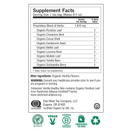 Yogi Tea, Здоровая кожа, без кофеина, корица и ваниль, 16 чайных пакетиков, 1,12 унции (32 г)