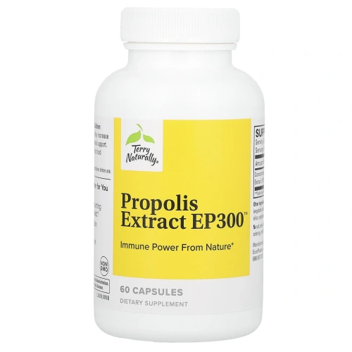EuroPharma, Terry Naturally, Экстракт прополиса, 60 капсул