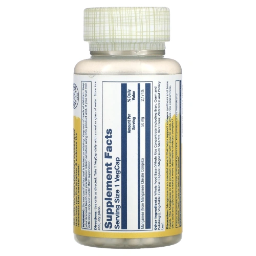 Solaray, Марганец (50 мг) 100 капсул