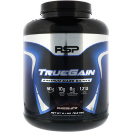 RSP Nutrition, TrueGain Premium Mass Gainer, Chocolate, 6 lbs (2.6 kg)