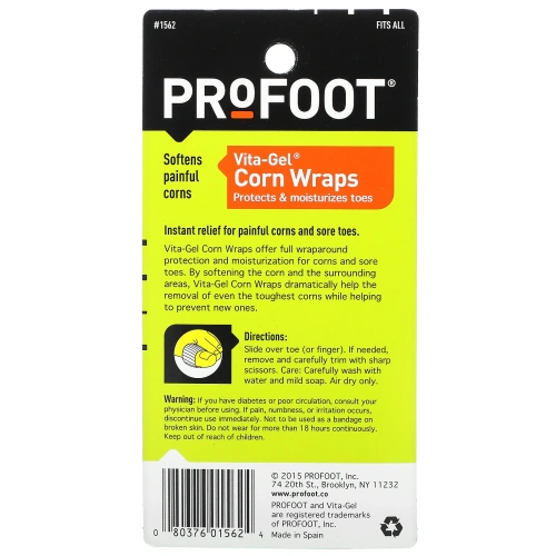 Profoot, Vita-Gel кукурузные обертывания, универсальный размер, 3 упаковки